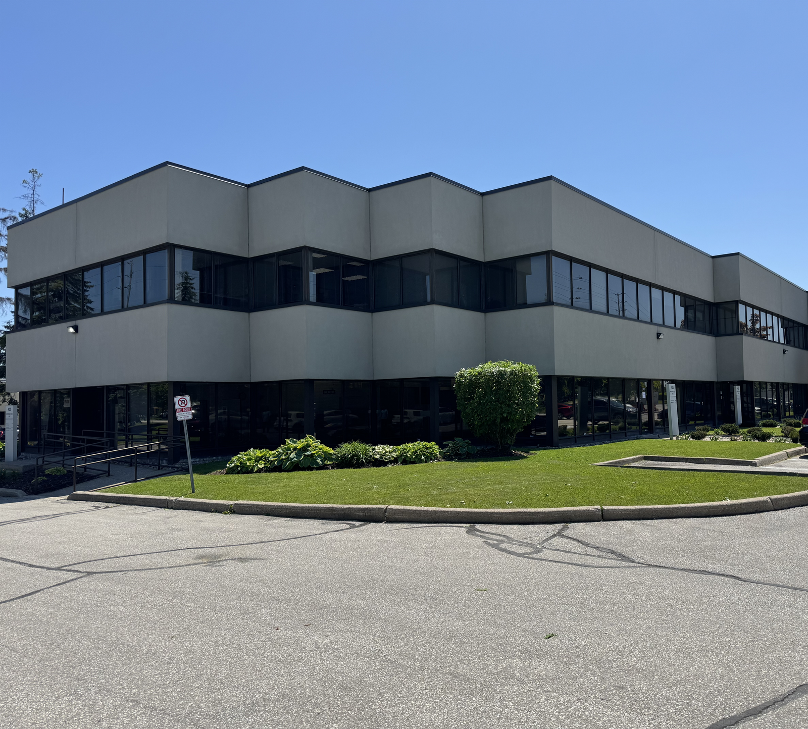 Overall view of our new office space, exterior. Suite 108, 420 Britannia Rd. E., Mississauga, ON